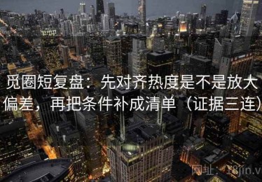 觅圈短复盘：先对齐热度是不是放大偏差，再把条件补成清单（证据三连）