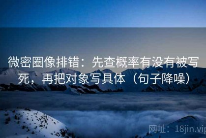 微密圈像排错：先查概率有没有被写死，再把对象写具体（句子降噪）